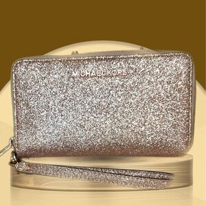 Michael Kors Rose gold Glitter Wallet